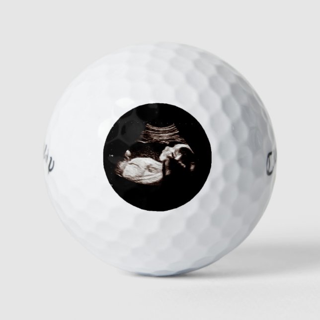 Balles De Golf Grossesse Bébé Sonogramme Ultrasons Photo Homme Ca (Devant)