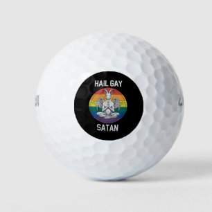 Balles De Golf Hail Gay Satan Funny Goth Gothique Goat LGBTQ