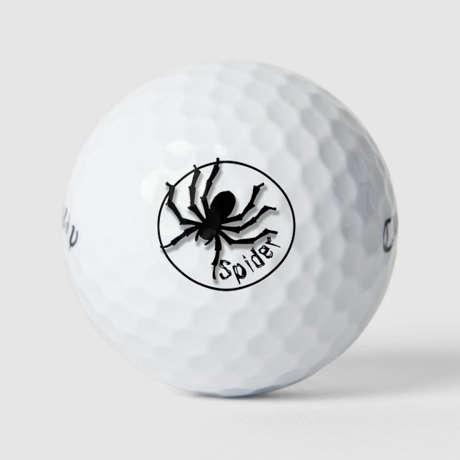 Balles De Golf Halloween Big Black Spider Silhouette Déplaisante (Devant)