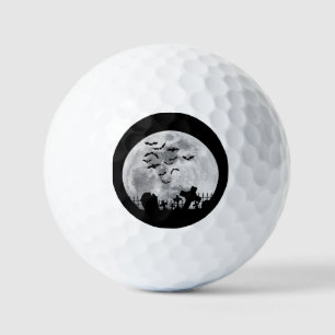 Balles De Golf Halloween Pleine lune Cimetière Bats Éffrayants