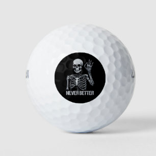 Balles De Golf Halloween Skeleton - Jamais mieux je
