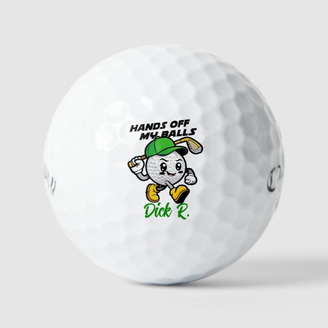 Balles De Golf Hands Off My Balls - Funny Callaway Golf Gift (Recto)