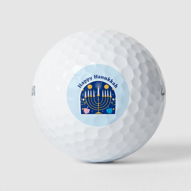 Balles De Golf Happy Hanoukka Holiday Festive Golf Balls (Devant)