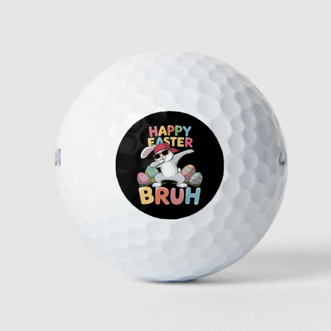 Balles De Golf Happy Pâques Bruh Bro Dabbing Lapin Lapin (Devant)