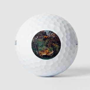 Balles De Golf Henri Rousseau - Le lion affamé