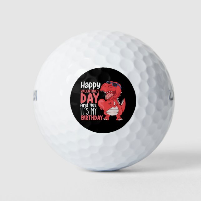 Balles De Golf Heureuse Sainte-Valentin Et oui c'est mon annivers (Devant)