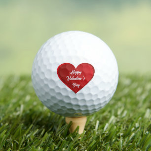 Balles De Golf Heureuse Sainte-Valentin Red Heart pour elle