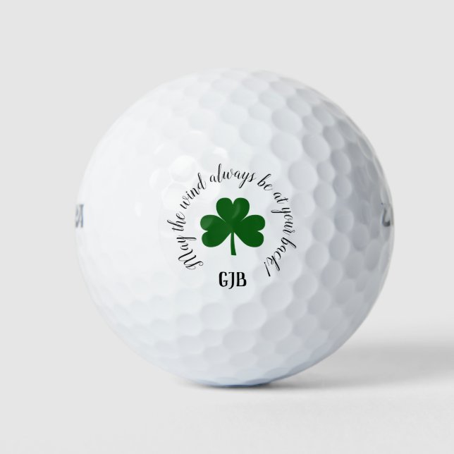Balles De Golf Heureux Shamrock Que le vent soit toujours à votre (Devant)