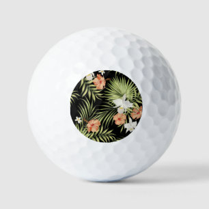 Balles De Golf Hibiscus tropicaux : modèle floral Vintage