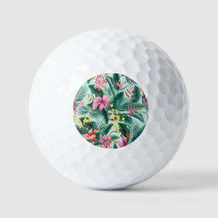 Balles De Golf Hibiscus tropicaux : Motif Floral sans joint