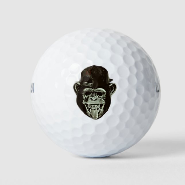 Balles De Golf Hipster Monkey (Devant)