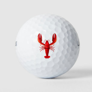 Balles De Golf homard rouge isolé
