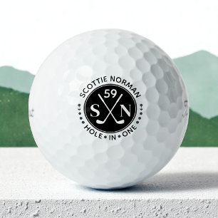 Balles De Golf Hommes Cadeaux Classique Noir & Blanc