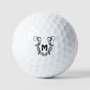 Balles De Golf Horseshoe enveloppé dans un monogramme à fil Barbé