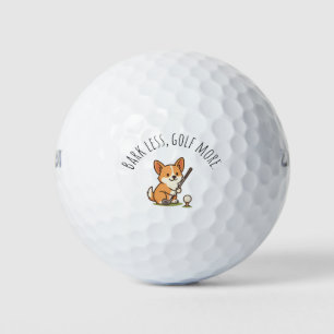 Balles De Golf Humour Adorable Corgi 'Aboyer moins, jouer au golf