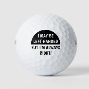 Balles De Golf Humour des gens gauchers BLANC NOIR