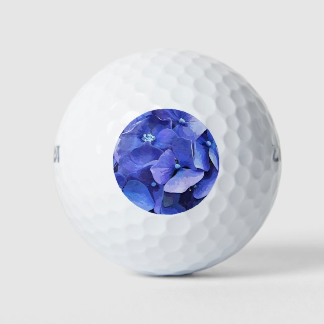 BALLES DE GOLF HYDRANGÉE BLEUE (Devant)