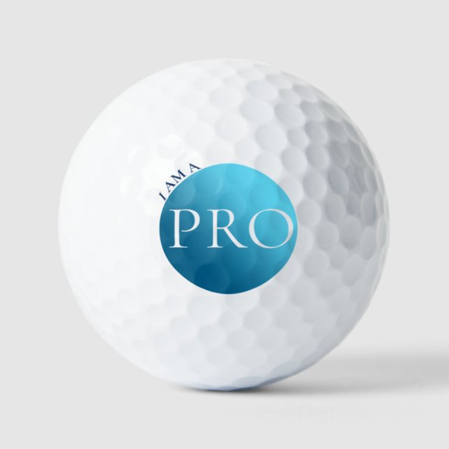 Balles De Golf I AM A PRO - Custom Blue Golf Ball (Recto)