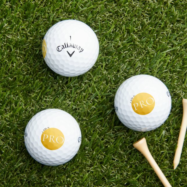 Balles De Golf I AM A PRO | Custom Golden Golf Ball  (Herbe in situ)