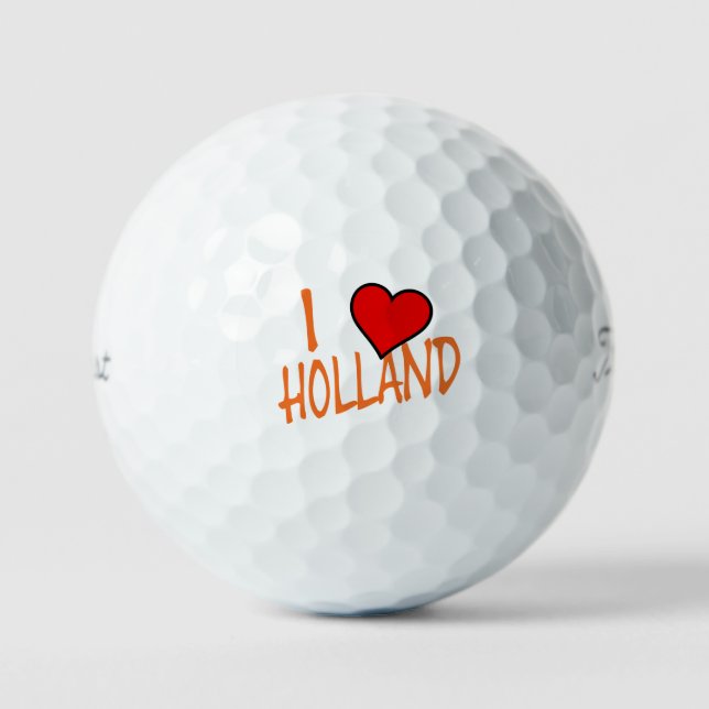 Balles De Golf I Heart Holland ou sur le poids tpv1 gbcnt (Recto)