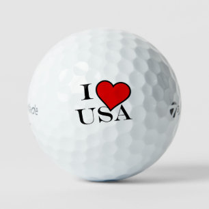 Balles De Golf I Heart USA bk tmtp5 gbcnt