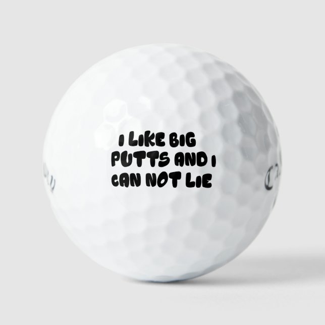 Balles De Golf I Like Big Putts Golf Balls - Funny Golf Puns (Recto)