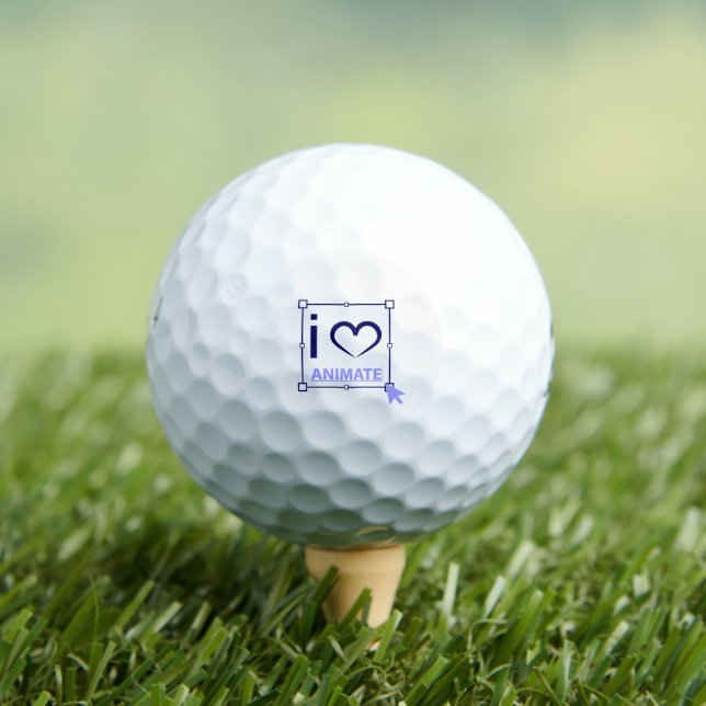Balles De Golf I Love Animate (T-shirt Insitu)