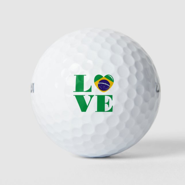 Balles De Golf I love Brazil (Devant)