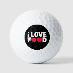 Balles De Golf I Love Food Funny Foodie Cadeau pour hommes