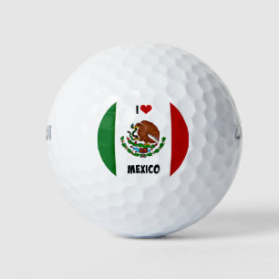 Balles De Golf I Love Mexico, drapeau mexicain