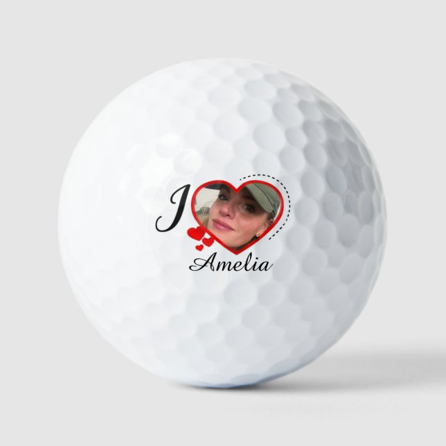 Balles De Golf I Love My Girlfriend Custom Personalized (Recto)