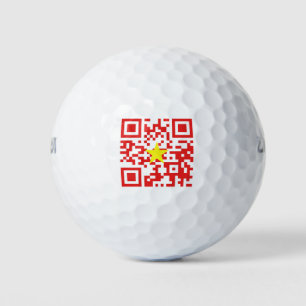 Balles De Golf I Love Vietnam (Tôi Yêu Viêt Nam) Drapeau QR Code