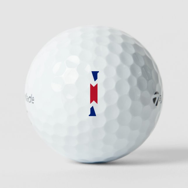 Balles De Golf I Monogramme superposé sur Union Jack Flag tmtp5 g (Recto)
