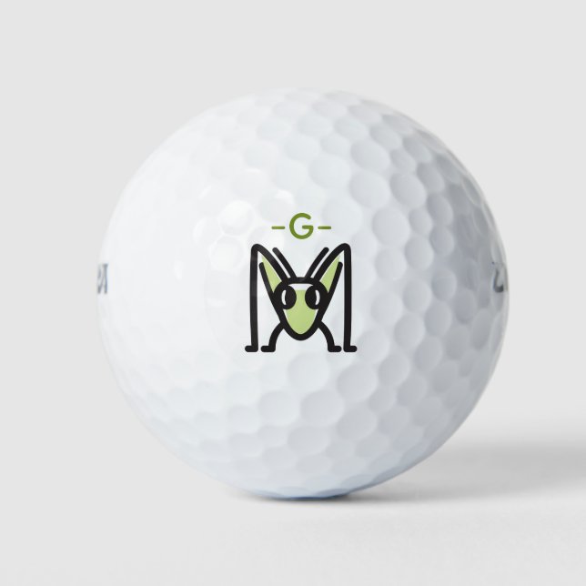 Balles De Golf Icône de sauterelle Edgy Monogramme Vue frontale (Devant)