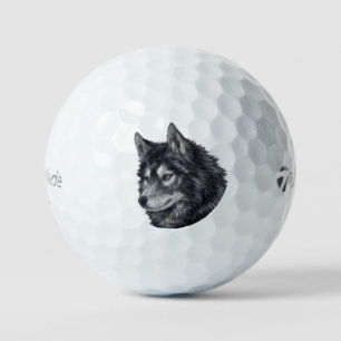 Balles De Golf Illustration de Balto Dog