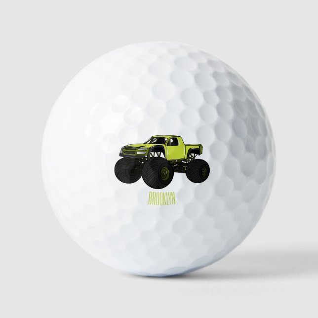 Balles De Golf Illustration de camion monstre (Recto)