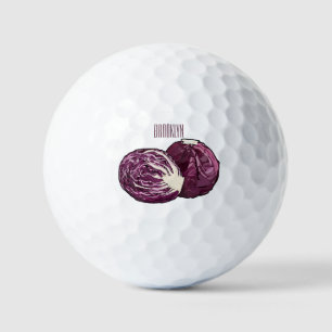 Balles De Golf Illustration de chou rouge