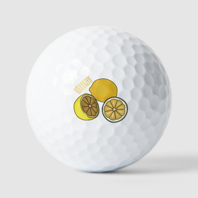 Balles De Golf Illustration de citron (Recto)