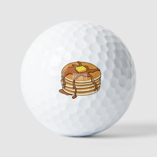 Balles De Golf Illustration de dessin animé de Pancake (Recto)
