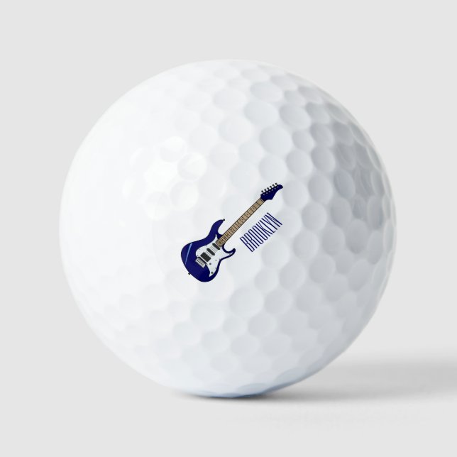 Balles De Golf Illustration de guitare électrique (Recto)