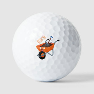 Balles De Golf Illustration de la brouette en brouette orange trè