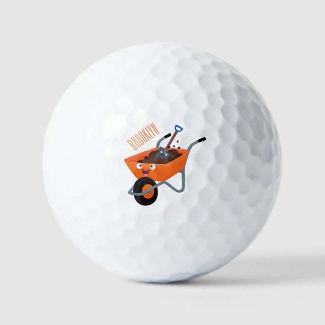 Balles De Golf Illustration de la brouette en brouette orange trè (Recto)