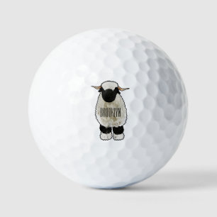 Balles De Golf Illustration de la caricature de mouton Valais Bla