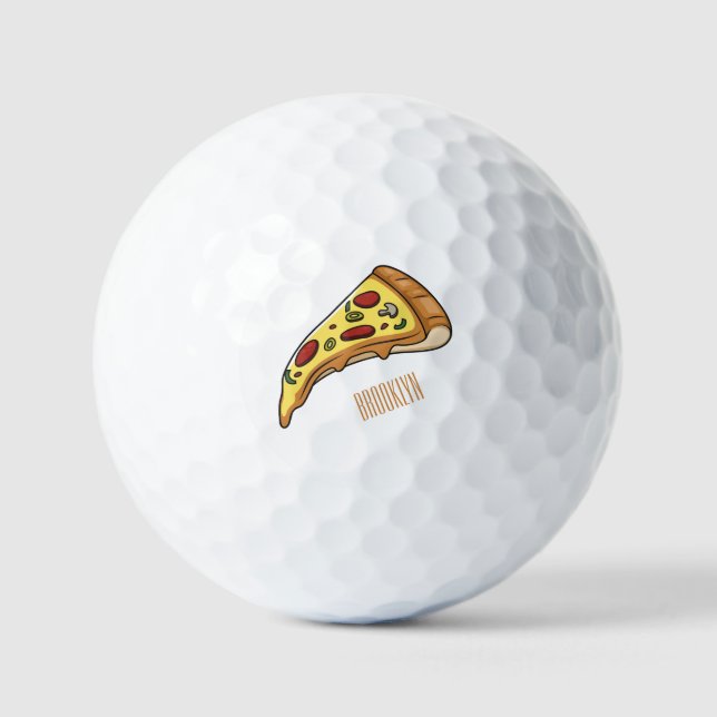Balles De Golf Illustration de la pizza (Recto)