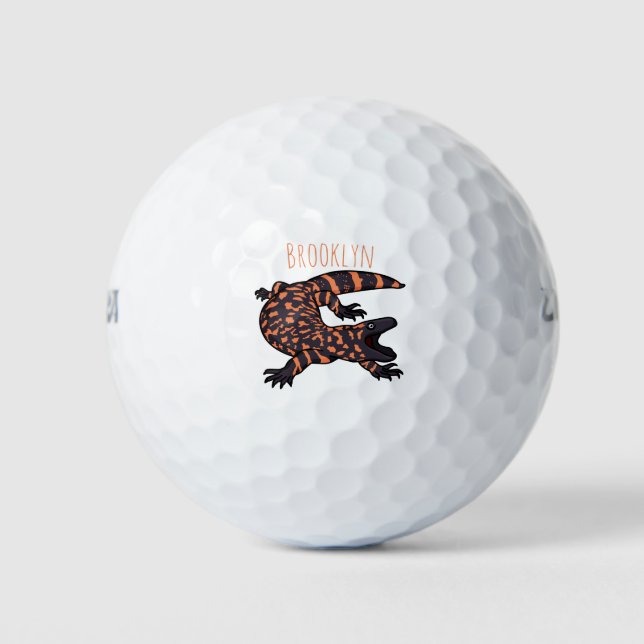 Balles De Golf Illustration de lézard géant affamé (Devant)