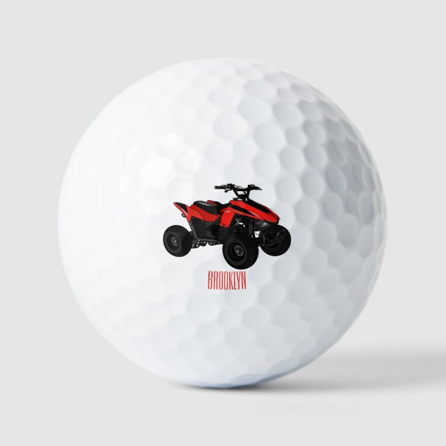Balles De Golf Illustration de Quad bike atv (Recto)