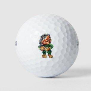 Balles De Golf Illustration de troll drôle scandinave aquarelle