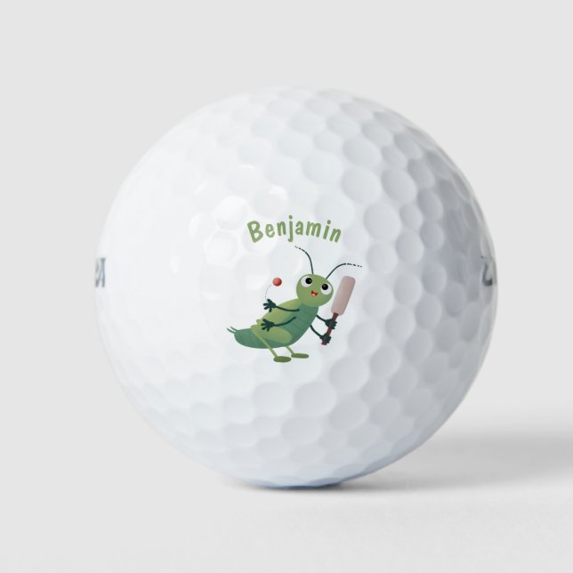 Balles De Golf Illustration d'un insecte du cricket vert mou (Devant)