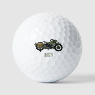 Balles De Golf Illustration d'une moto de croiseur militaire