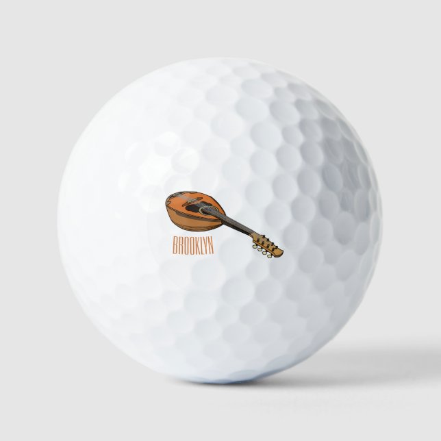 Balles De Golf Illustration en mandoline (Recto)